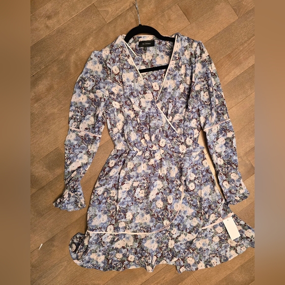 Floral Ruffle Mini Wrap Dress - XS - Picture 8 of 11